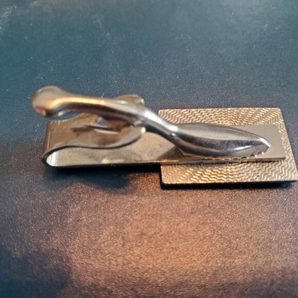 VTG Cufflinks & Tie Clip Silver Abalone Shell? Blue Grey 26 Grams Art Deco - Picture 8 of 10